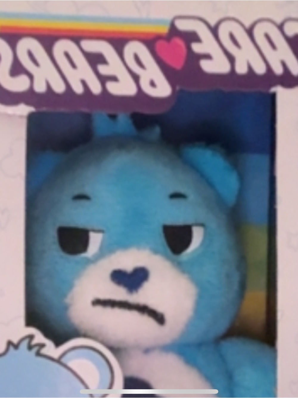 Care Bears Grumpy Blue mini Plush - Light Blue & White